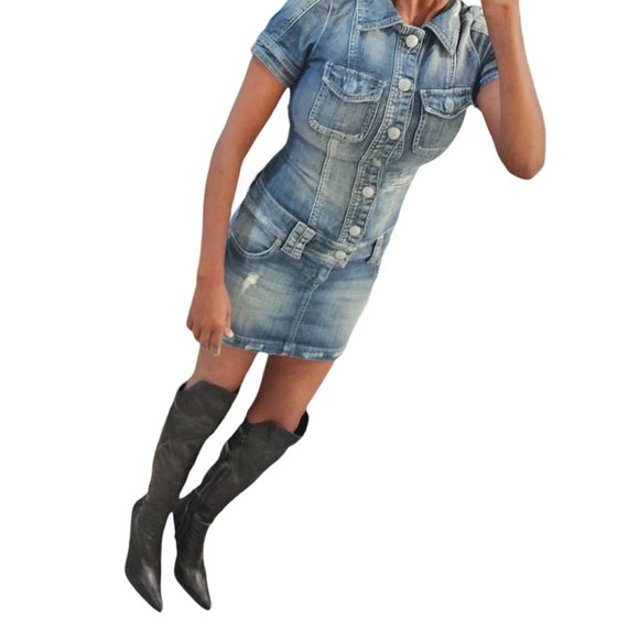 Guess Jean Romper Dress - Picture 3 of 9